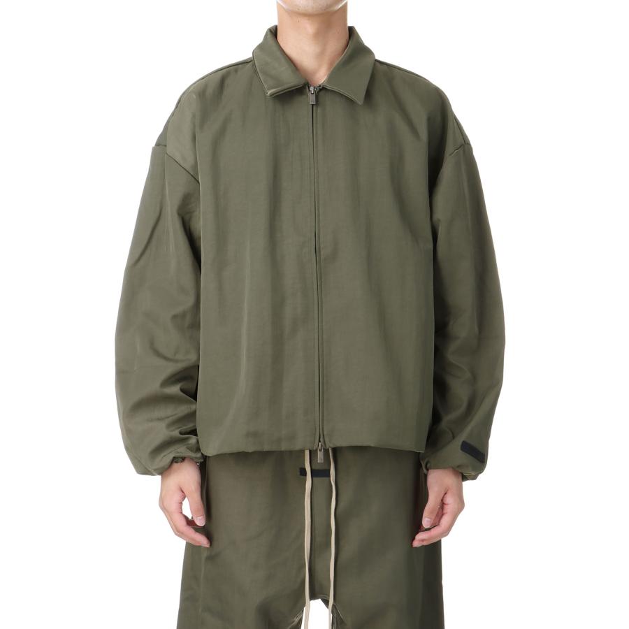 【P2倍 / SALE】TEXTURED NYLON TRUCKER JACKET / MILITARY(202BT246385F) ESSENTIALS(エッセンシャルズ) |  | 01