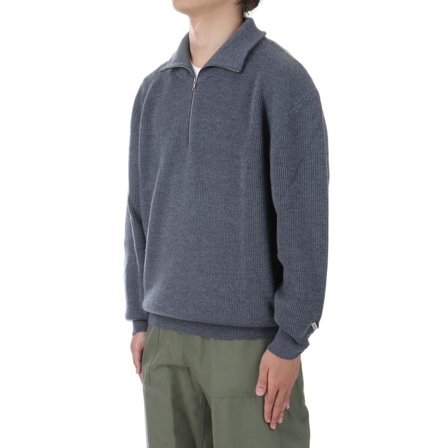 【P5倍 / SALE】VOLUME HALF ZIP-UP KNIT - GRAY (AOEFKN006GY) ANOTHER OFFICE(アナザー・オフィス) |  | 01