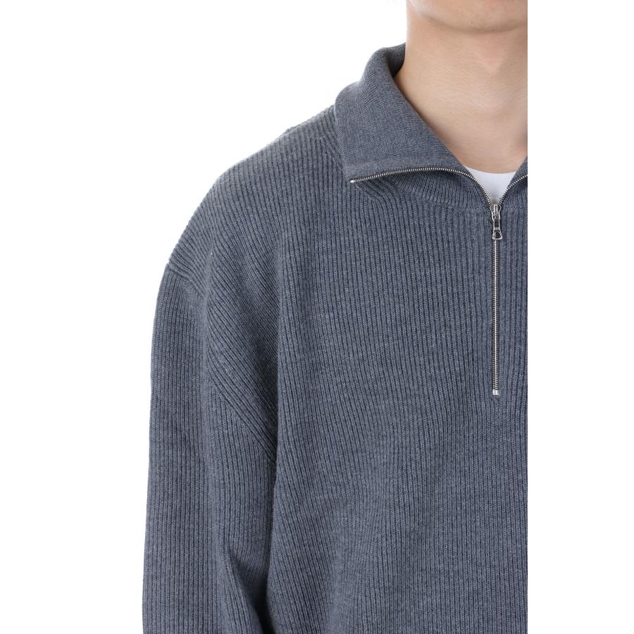 【P5倍 / SALE】VOLUME HALF ZIP-UP KNIT - GRAY (AOEFKN006GY) ANOTHER OFFICE(アナザー・オフィス) |  | 03