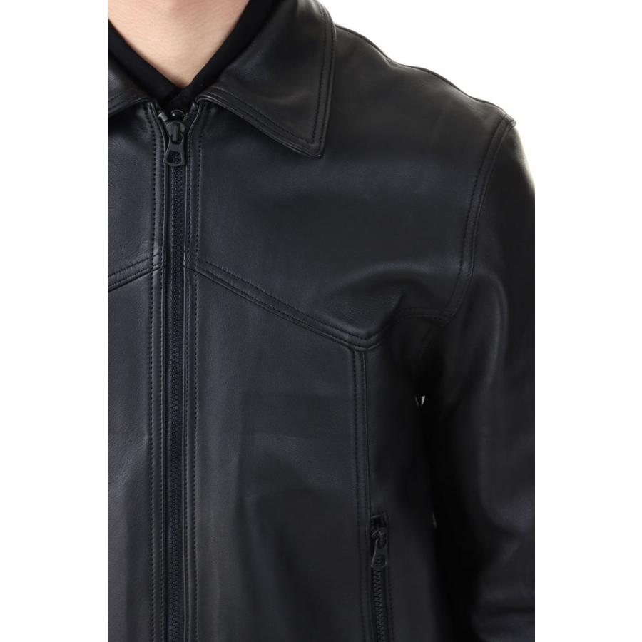 MINEDENIM 【SALE / 20%OFF】Sheep Leather Zipup Rib JKT BLK MINEDENIM 【SALE / 20%OFF】Sheep Leather Zipup Rib JKT BLK