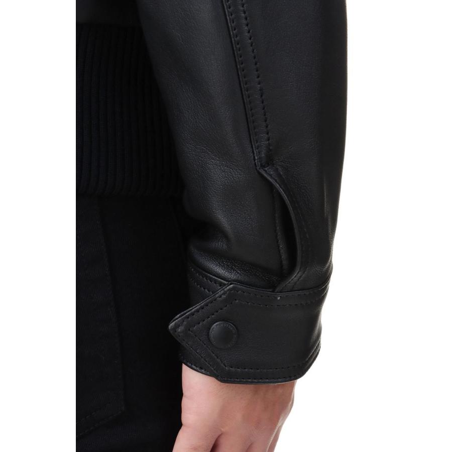 MINEDENIM 【SALE / 20%OFF】Sheep Leather Zipup Rib JKT BLK MINEDENIM 【SALE / 20%OFF】Sheep Leather Zipup Rib JKT BLK