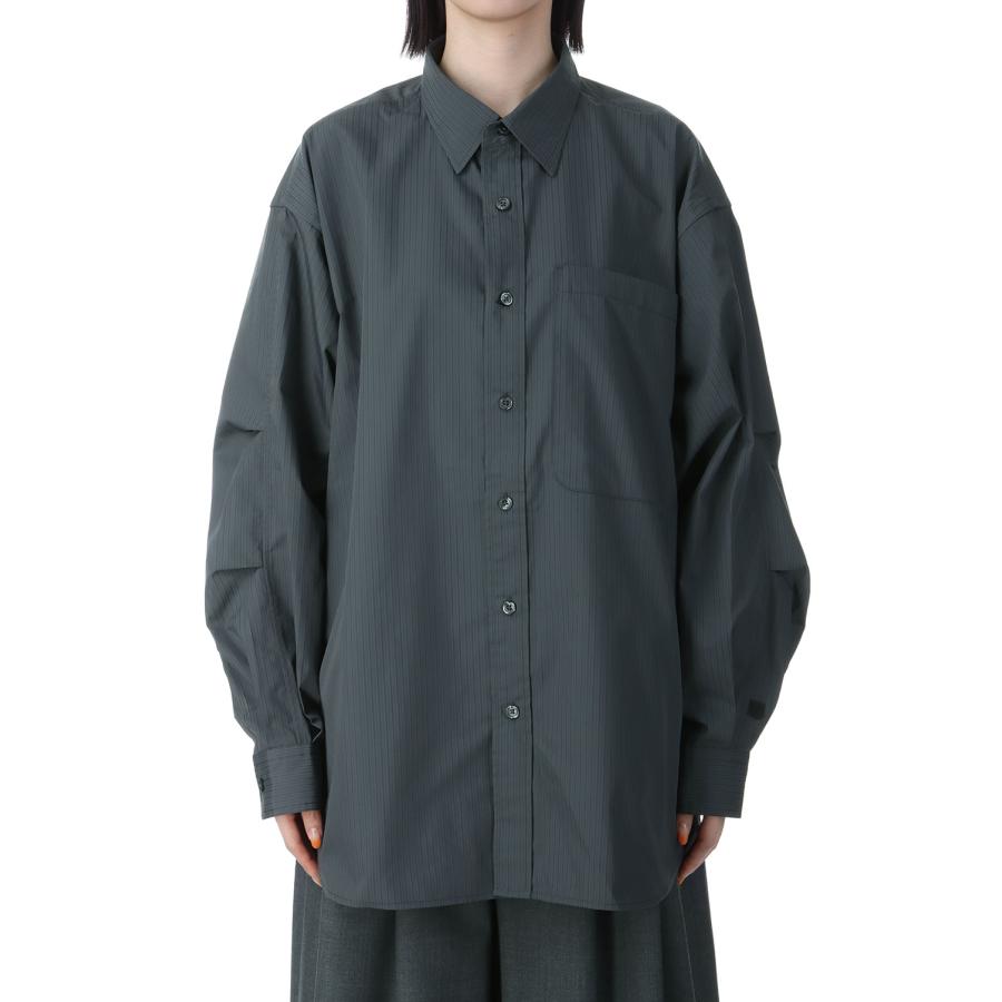 【P5倍 / SALE】W's TECH REGULAR STRIPE SHIRT L/S - CHARCOAL (BE-81025L) DAIWA PIER39 -Women-(ダイワ ピア 39) | 