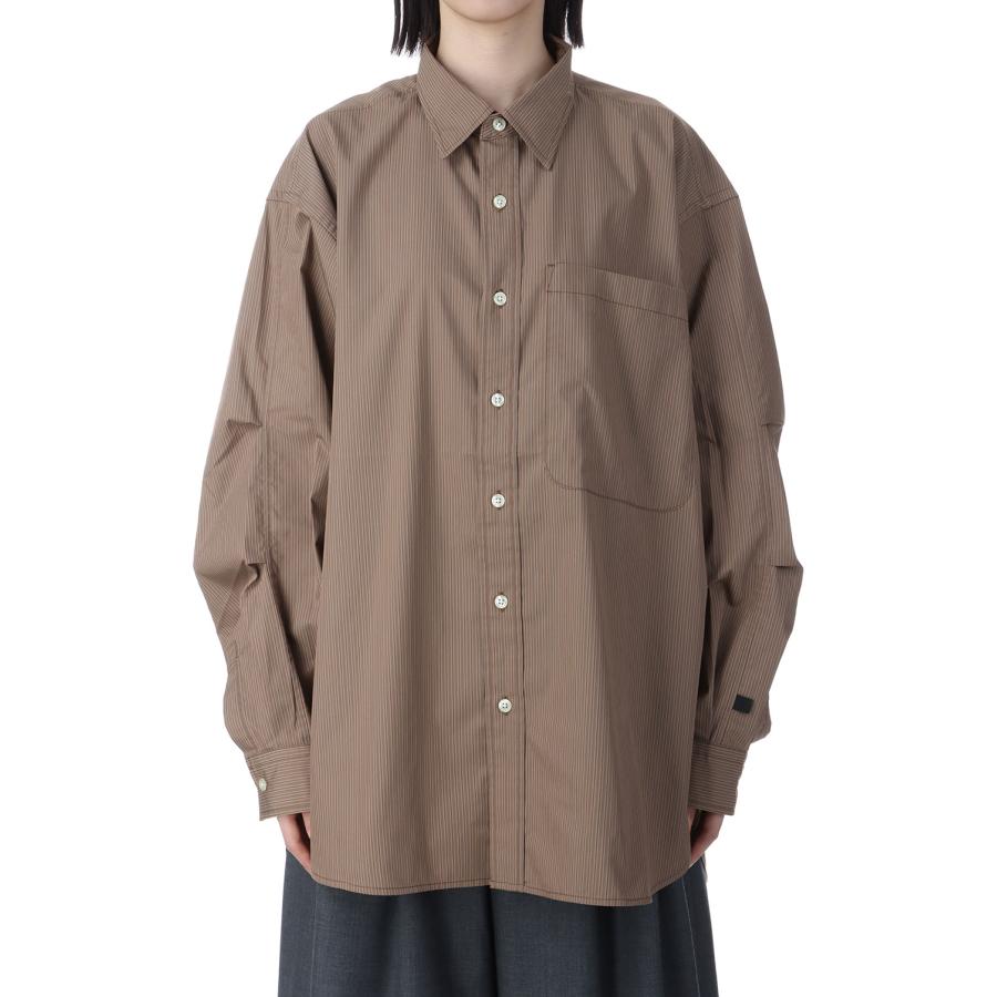 【P5倍 / SALE】W's TECH REGULAR STRIPE SHIRT L/S - BEIGE (BE-81025L) DAIWA PIER39 -Women-(ダイワ ピア 39) | 