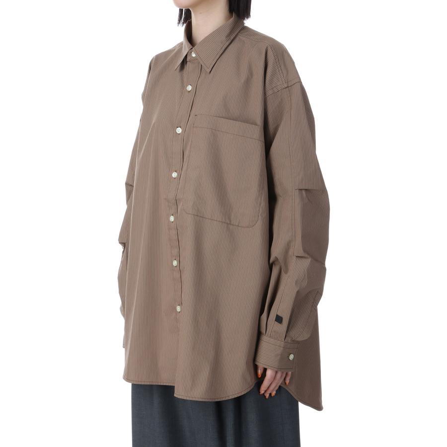 W's TECH REGULAR STRIPE SHIRT L/S - BEIGE (BE-81025L) DAIWA PIER39 -Women-(ダイワ ピア 39)