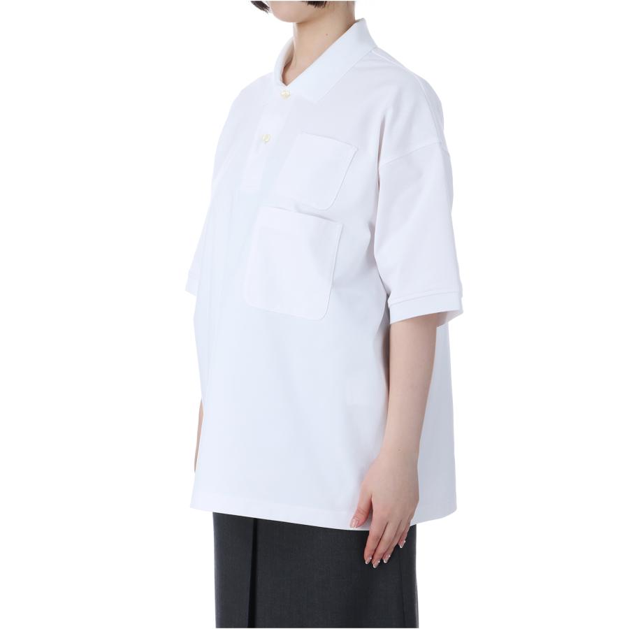W's TECH POLO SHIRT W/POCKET S/S - WHITE (BE-37025L) DAIWA PIER39 -Women-(ダイワ ピア 39)