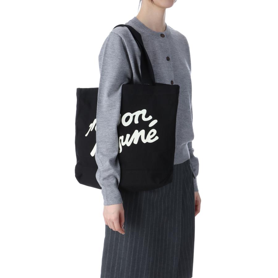 【P5倍】MAISON KITSUNE HANDWRITING TOTE  - BLACK (OW05124WW9042) Maison Kitsune -Women-(メゾンキツネ) |  | 03