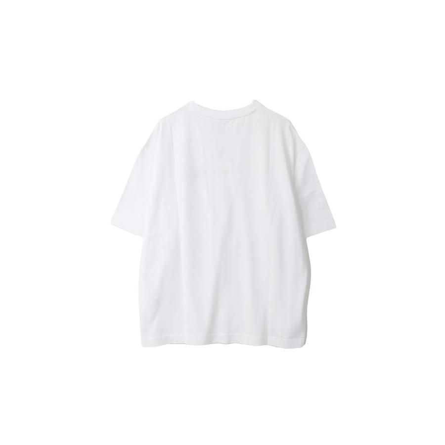 【P5倍】MAISON KITSUNE HANDWRITING EMBROIDERY OVERSIZE TEE - WHITE (OM00123KJ0119) Maison Kitsune -Men-(メゾンキツネ) |  | 01