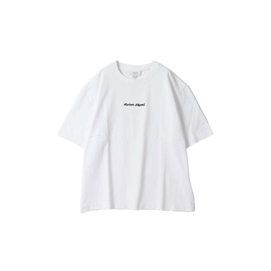 【P5倍 / SALE】MAISON KITSUNE EMBROIDERY OVERSIZE TEE-SHIRT - WHITE (OM00122KJ0119) Maison Kitsune -Men-(メゾンキツネ) | 