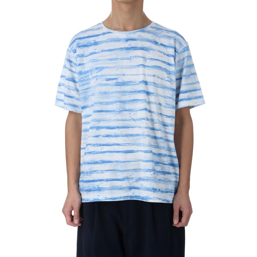 【P5倍】ARTIST BORDER T-SHIRT / BLUE (PC-006-3353) Porter Classic(ポータークラシック) | 