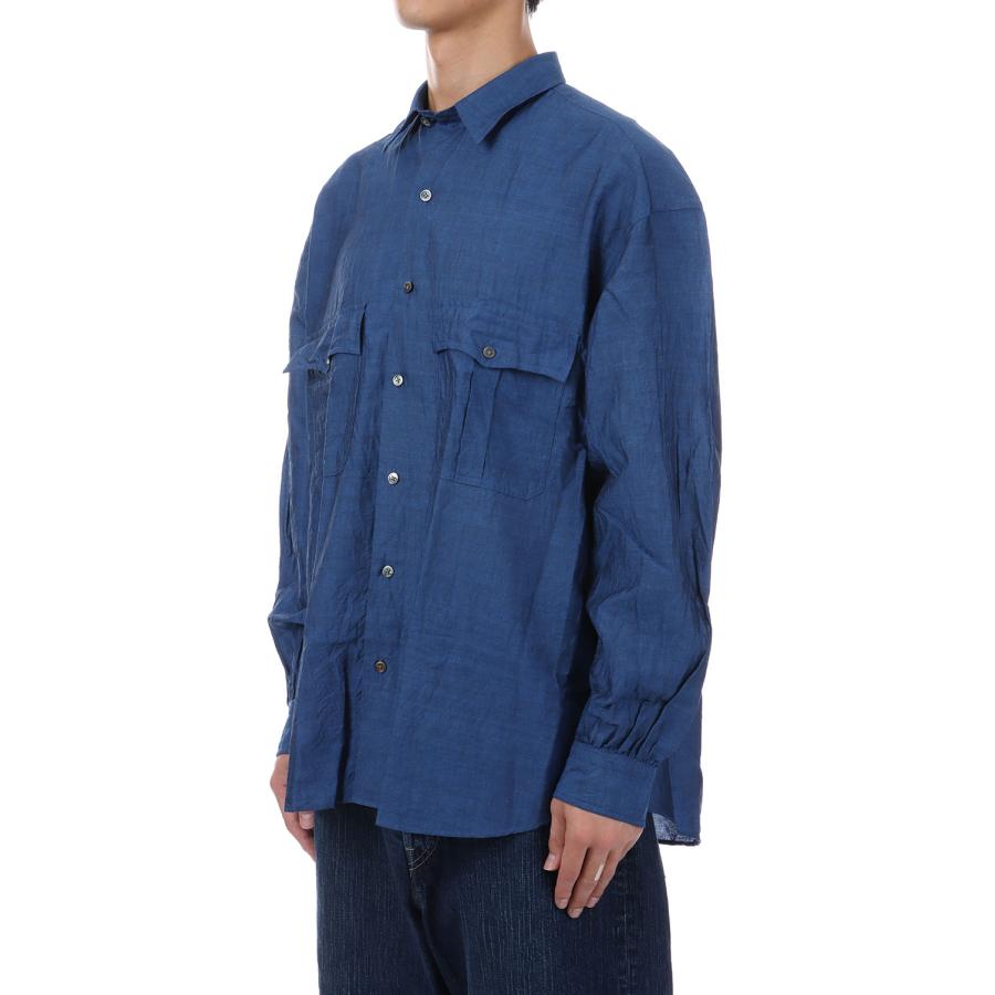 ROLL UP LINEN COTTON SHIRT (CANCLINI) / NAVY (PC-016-2765) Porter Classic(ポータークラシック)の画像
