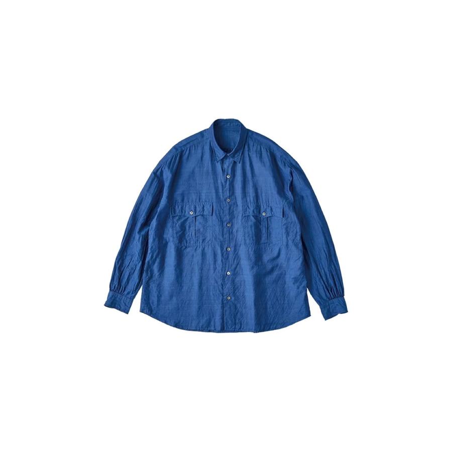 ROLL UP LINEN COTTON SHIRT (CANCLINI) / NAVY (PC-016-2765) Porter Classic(ポータークラシック)の画像