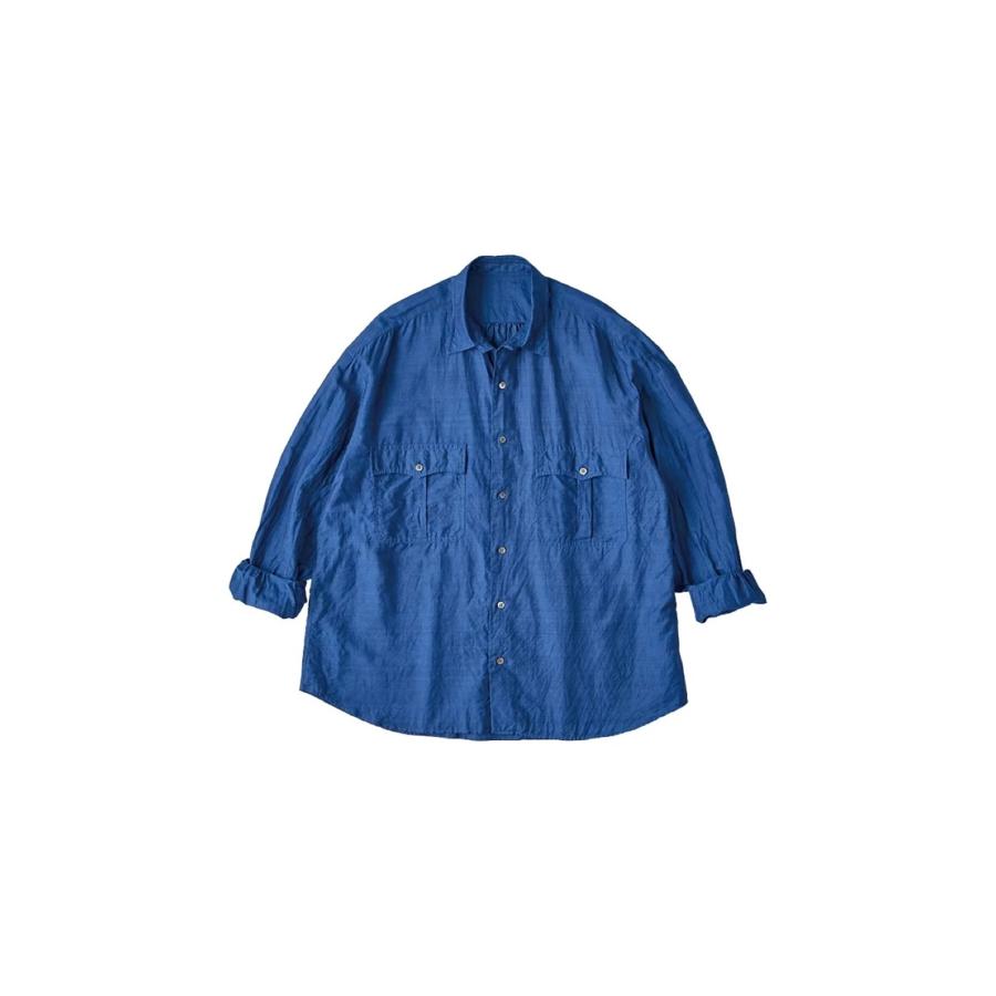 ROLL UP LINEN COTTON SHIRT (CANCLINI) / NAVY (PC-016-2765) Porter Classic(ポータークラシック)の画像