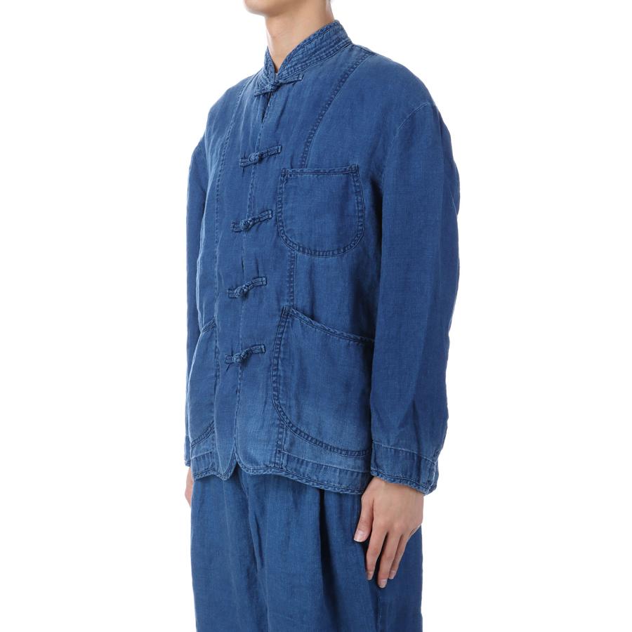 【P5倍】INDIGO LINEN CHINESE JACKET / BLUE (PC-021-3314) Porter Classic(ポータークラシック) |  | 01