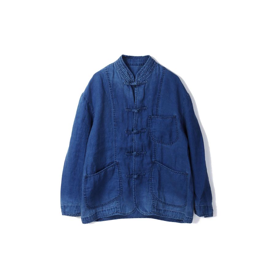 INDIGO LINEN CHINESE JACKET / BLUE (PC-021-3314) Porter Classic(ポータークラシック)の画像