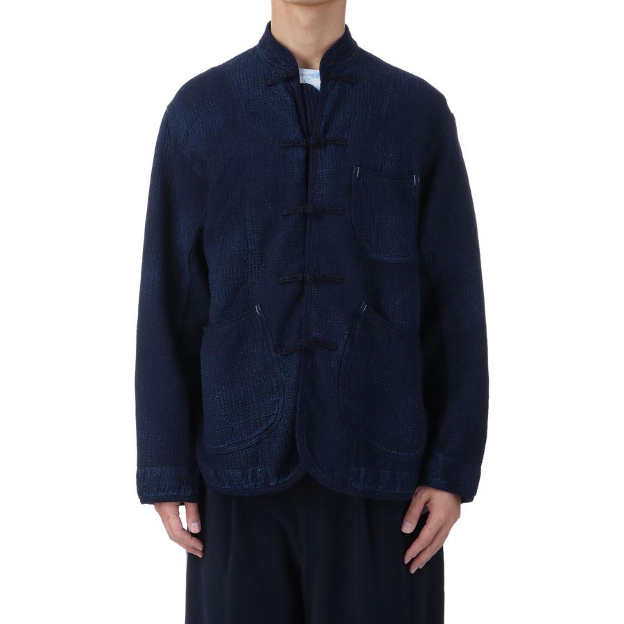 NEW SASHIKO LIGHT CHINESE JACKET / BLUE (PC-059-3181) Porter