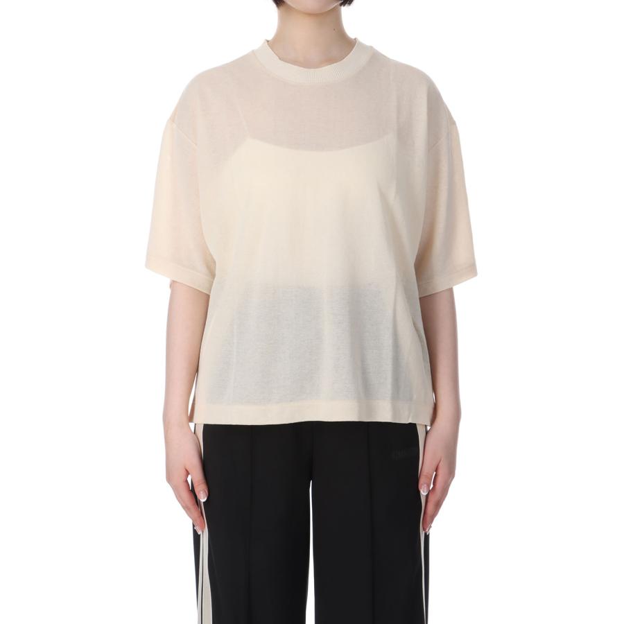 【P5倍 / SALE】SHEER GAUZE HALF SLEEVE TEE - ECRU (25SMSCU01) Shinzone(シンゾーン) | THE SHINZONE