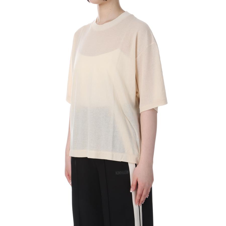 【P5倍 / SALE】SHEER GAUZE HALF SLEEVE TEE - ECRU (25SMSCU01) Shinzone(シンゾーン) | THE SHINZONE | 01
