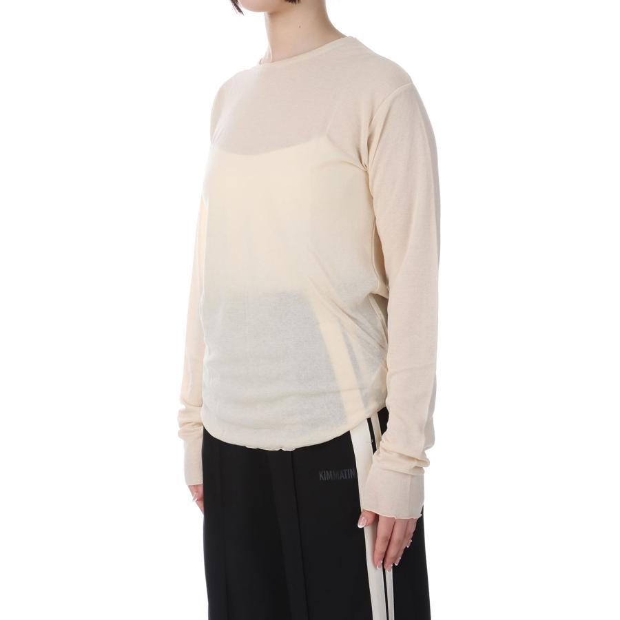【P5倍 / SALE】SHEER GAUZE LONG SLEEVE TEE - ECRU (25SMSCU02) Shinzone(シンゾーン) | THE SHINZONE | 01