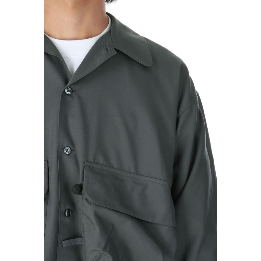 DAIWA PIER39 TECH SPORTS OPEN COLLAR SHIRT L/S - CHARCOAL DAIWA PIER39 TECH SPORTS OPEN COLLAR SHIRT L/S - CHARCOAL
