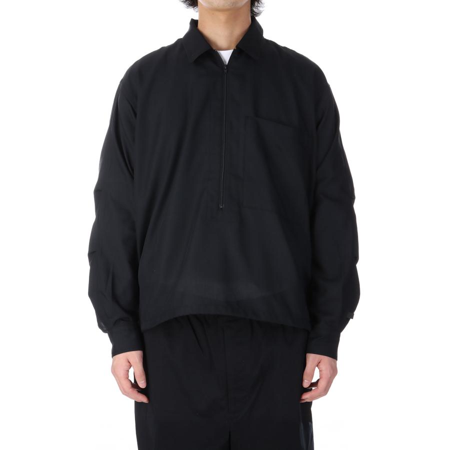 DAIWA PIER39 TECH HALF ZIP SHIRT L/S - BLACK (BE-39025 DAIWA PIER39 TECH HALF ZIP SHIRT L/S - BLACK (BE-39025