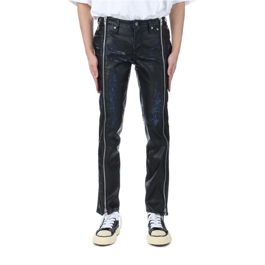 【P5倍 / SALE】LEATHER COATING DENIM ZIP PANTS - BLACK (25SS13PT302) doublet(ダブレット) |  | 04