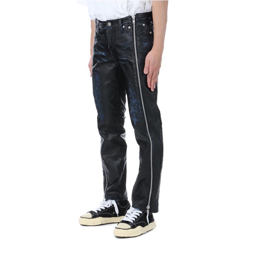 【P5倍 / SALE】LEATHER COATING DENIM ZIP PANTS - BLACK (25SS13PT302) doublet(ダブレット) |  | 05
