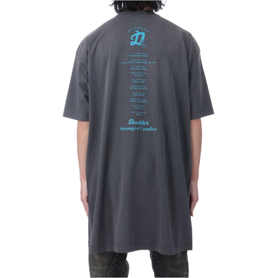 SALE / 25%OFF】DOUBLET PFW TOUR T-SHIRT - BLACK (25SS30CS367 