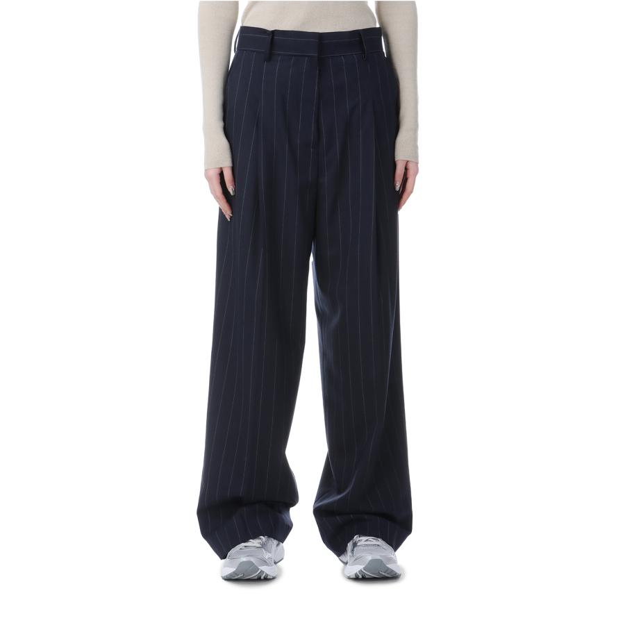 Stripe Tuck Trousers - INDIGO (12510702) Todayful(トゥデイフル) | TODAYFUL