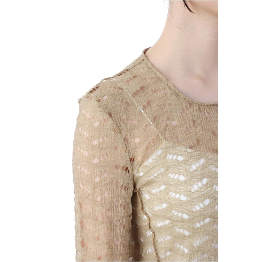 【SALE】Jacquard Long T-shirts - BEIGE (12510602) Todayful(トゥデイフル) | TODAYFUL | 03