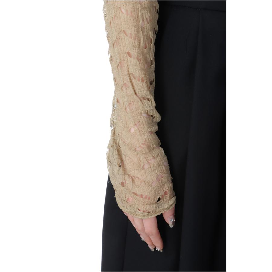 【SALE】Jacquard Long T-shirts - BEIGE (12510602) Todayful(トゥデイフル) | TODAYFUL | 04