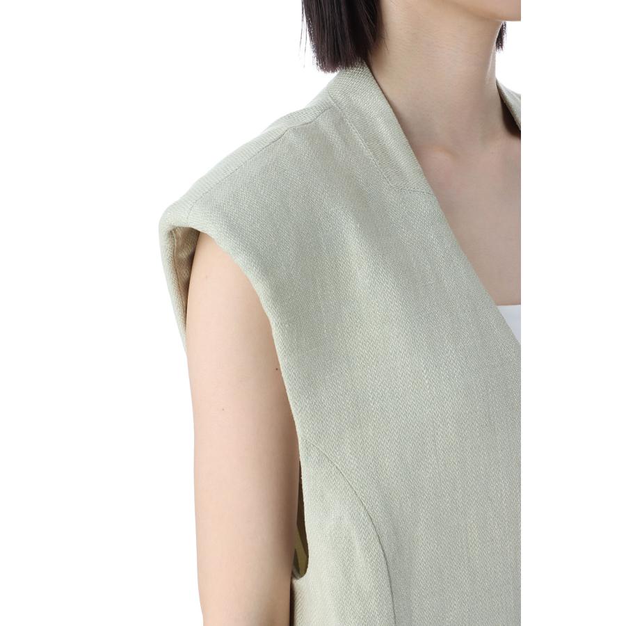 TODAYFUL Linen Over Vest - SAGE (12510107) Todayful(トゥデイフル 