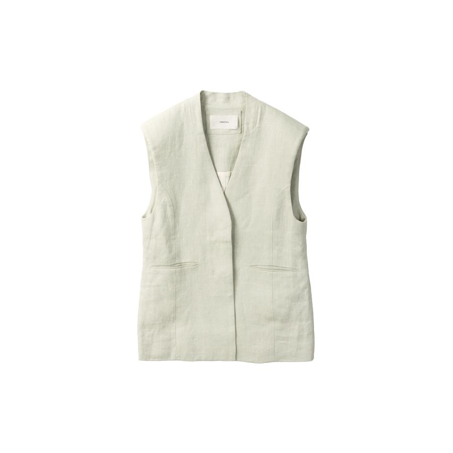 【SALE】Linen Over Vest - SAGE (12510107) Todayful(トゥデイフル) | TODAYFUL | 04