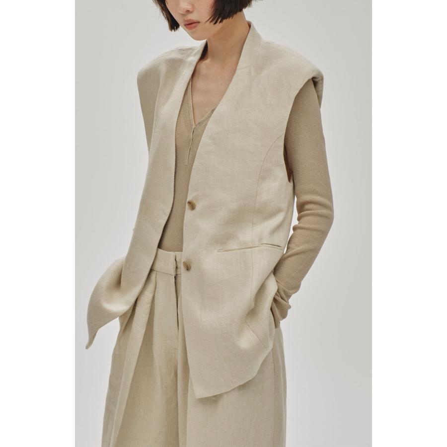 【SALE】Linen Over Vest - SAGE (12510107) Todayful(トゥデイフル) | TODAYFUL | 06