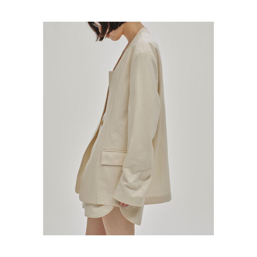 【SALE】Collarless Cottonsatin Jacket - WHITE (12510106) Todayful(トゥデイフル) | TODAYFUL | 10