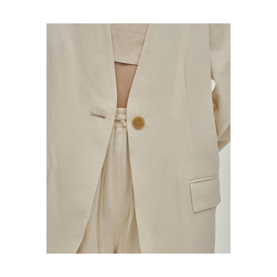 【SALE】Collarless Cottonsatin Jacket - WHITE (12510106) Todayful(トゥデイフル) | TODAYFUL | 12