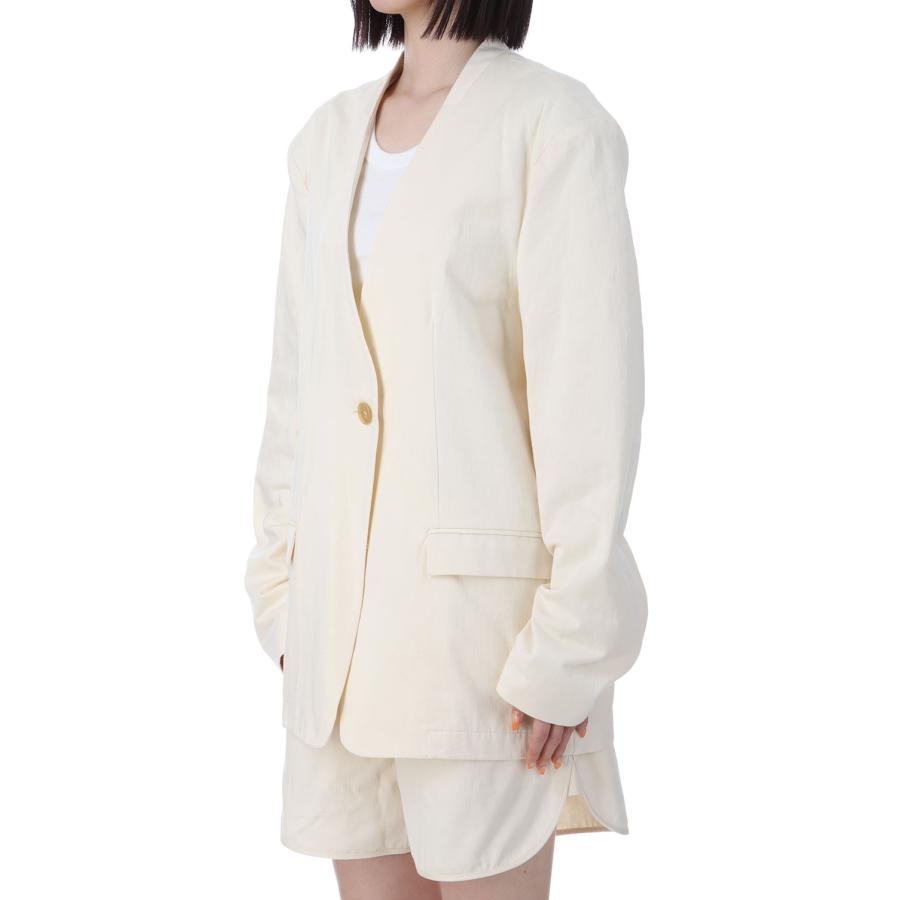 【SALE】Collarless Cottonsatin Jacket - WHITE (12510106) Todayful(トゥデイフル) | TODAYFUL | 01