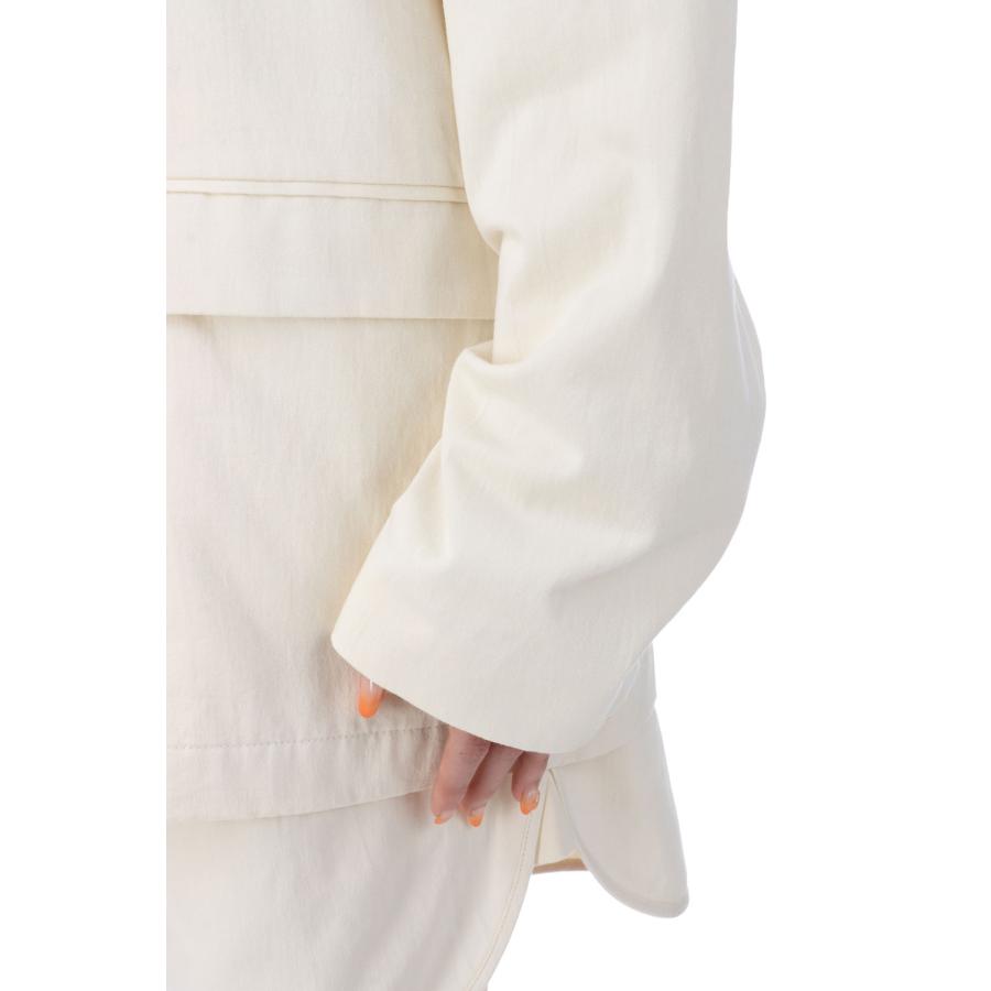 【SALE】Collarless Cottonsatin Jacket - WHITE (12510106) Todayful(トゥデイフル) | TODAYFUL | 04