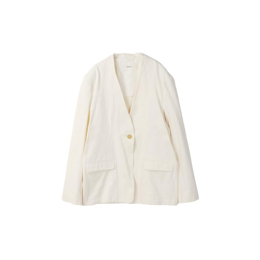 【SALE】Collarless Cottonsatin Jacket - WHITE (12510106) Todayful(トゥデイフル) | TODAYFUL | 06