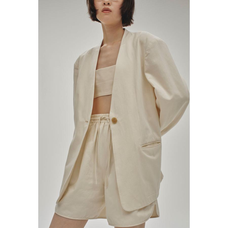 【SALE】Collarless Cottonsatin Jacket - WHITE (12510106) Todayful(トゥデイフル) | TODAYFUL | 08