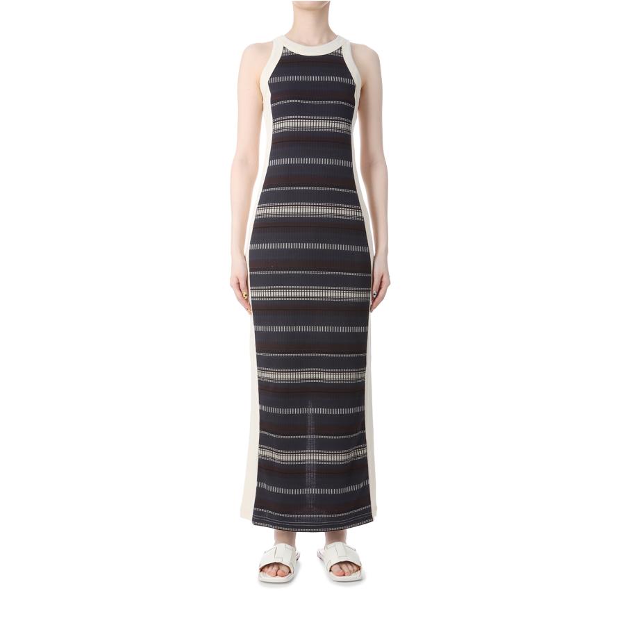 【SALE】Jacquard Border Dress - INDIGO (12510305) Todayful(トゥデイフル) | TODAYFUL | 01