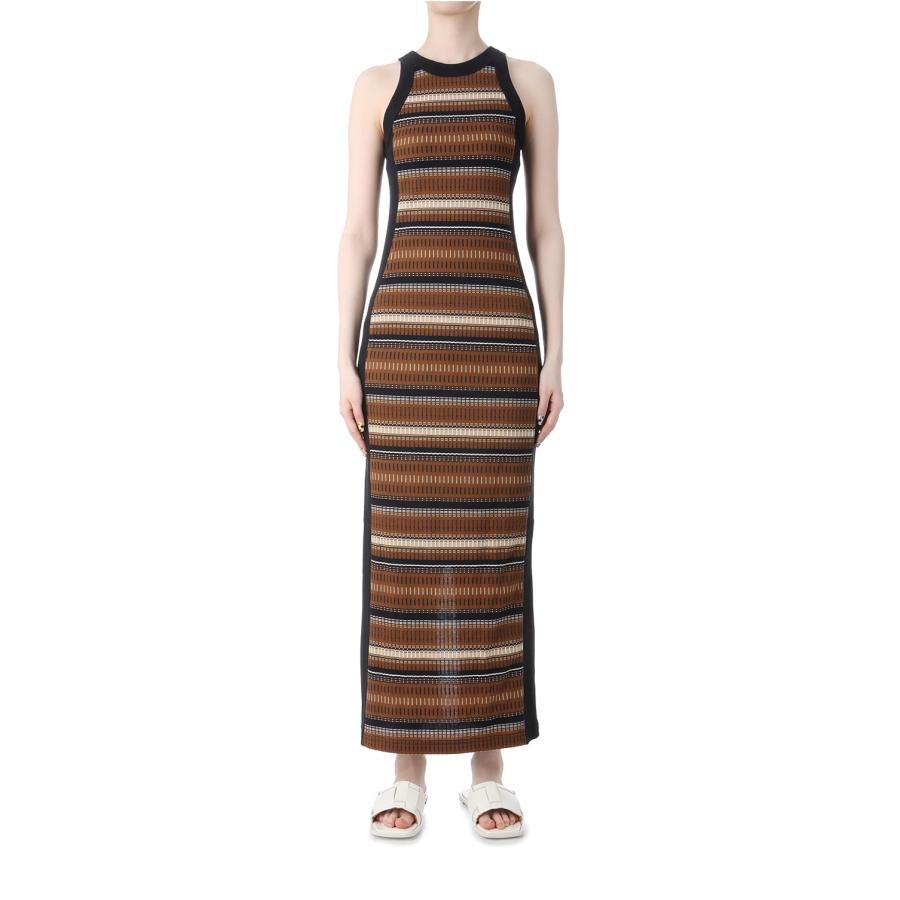 【SALE】Jacquard Border Dress - BROWN (12510305) Todayful(トゥデイフル) | TODAYFUL