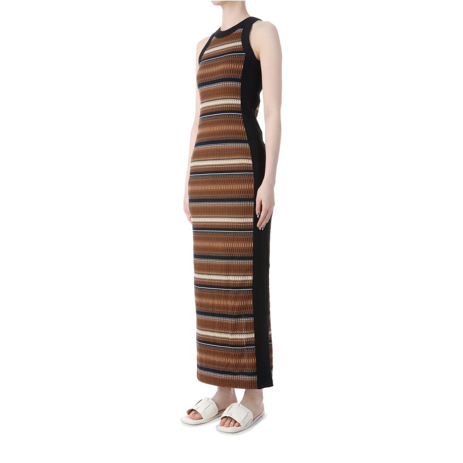 【SALE】Jacquard Border Dress - BROWN (12510305) Todayful(トゥデイフル) | TODAYFUL | 01