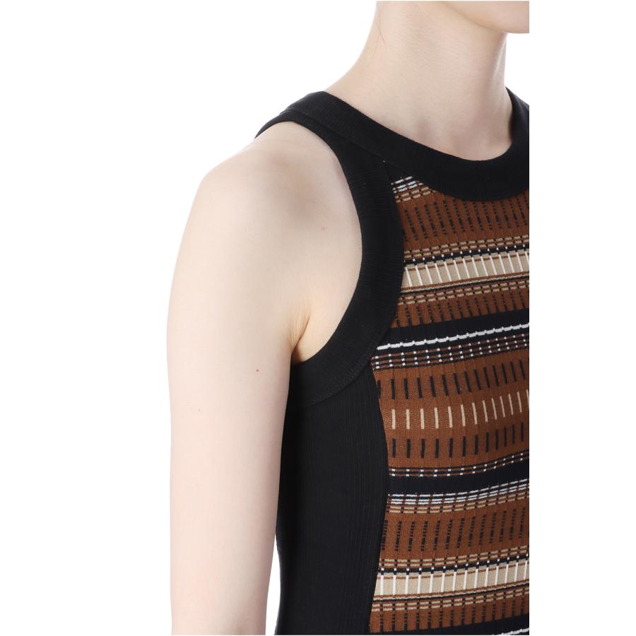 【SALE】Jacquard Border Dress - BROWN (12510305) Todayful(トゥデイフル) | TODAYFUL | 03