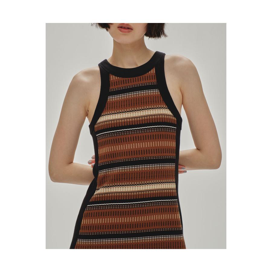 【SALE】Jacquard Border Dress - BROWN (12510305) Todayful(トゥデイフル) | TODAYFUL | 06