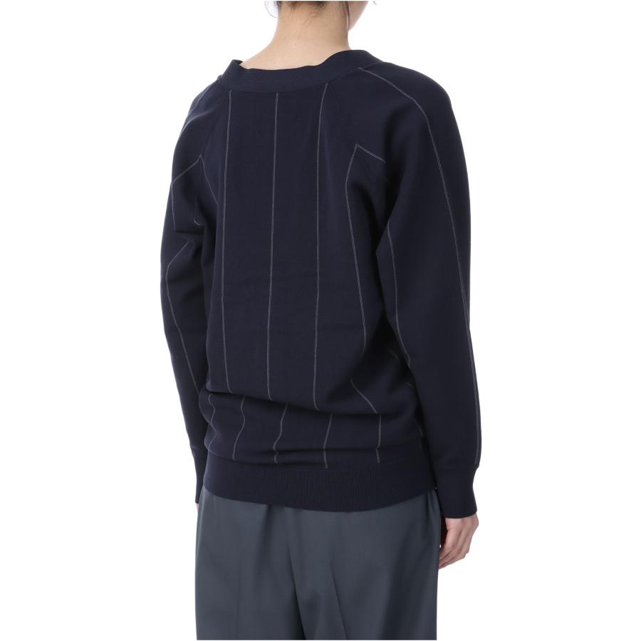 【P5倍 / SALE】High Twist Yern Stripe Cardigan - Navy (25SS-19-N) Jun Mikami(ジュンミカミ) |  | 02