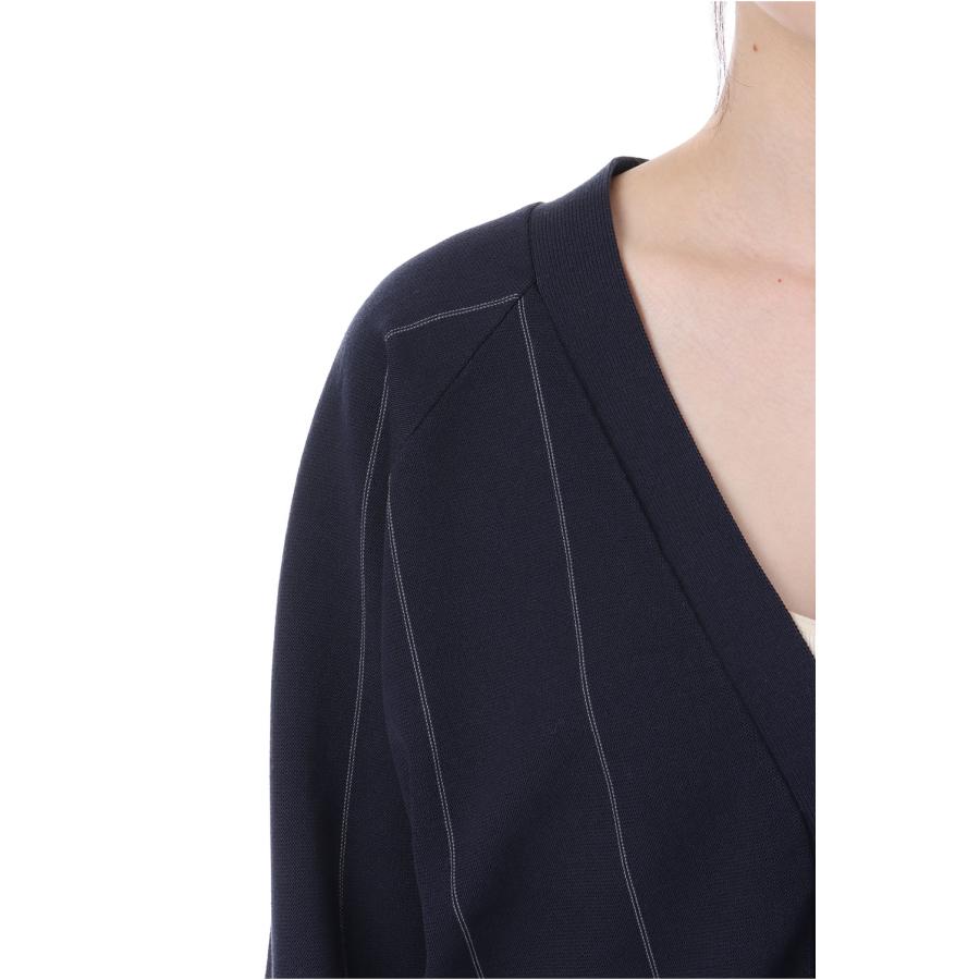 【P5倍 / SALE】High Twist Yern Stripe Cardigan - Navy (25SS-19-N) Jun Mikami(ジュンミカミ) |  | 03