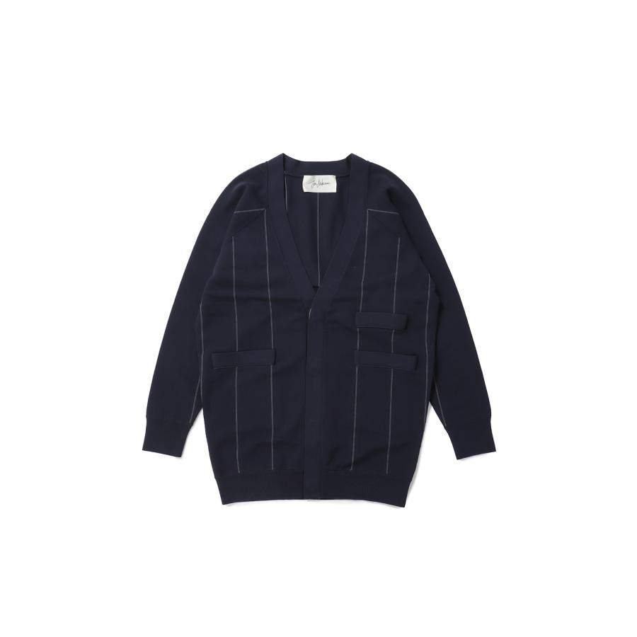 【P5倍 / SALE】High Twist Yern Stripe Cardigan - Navy (25SS-19-N) Jun Mikami(ジュンミカミ) |  | 05