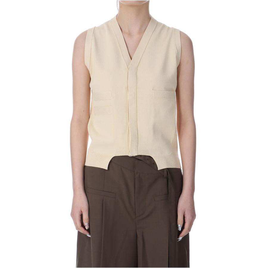 【P5倍 / SALE】High Twist Yern Vest - Cream (25SS-20-N) Jun Mikami(ジュンミカミ) | 