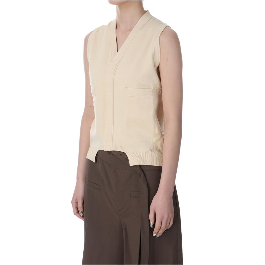 【P5倍 / SALE】High Twist Yern Vest - Cream (25SS-20-N) Jun Mikami(ジュンミカミ) |  | 01