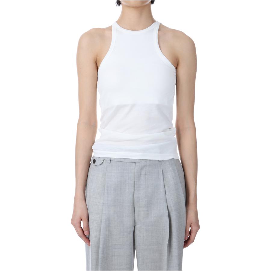 【P5倍 / SALE】American Sleeve Tank Top - Shiro(White) (25SS-27-S) Jun Mikami(ジュンミカミ) | 